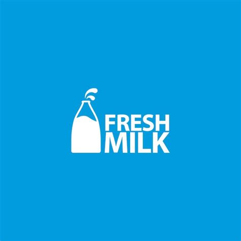 premium vector fresh milk product brand logo simple design