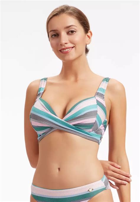 Sunseeker Sunseeker Baydere Stripe D Cup Bikini Top Buy