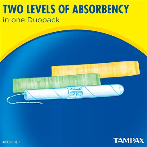 Tampax Cardboard Duopack Regular Super Tampons Unscented 40 Count