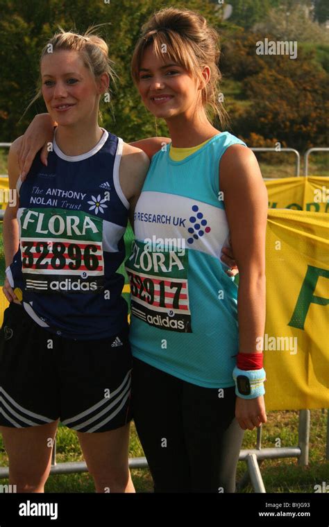 Kellie Shirley And Kara Tointon 2007 London Flora Marathon London