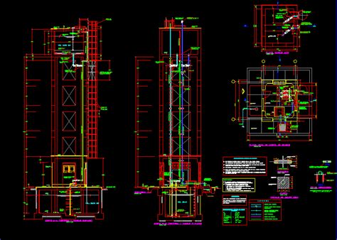 Planos De Cisterna Y Tanque Elevado En Dwg Autocad Sanitarios The