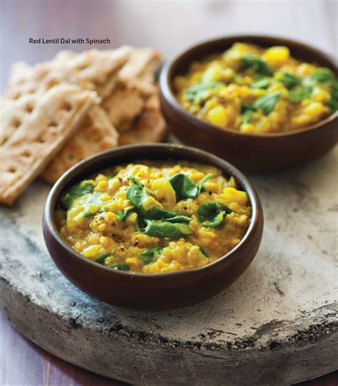 Red Lentil Dal With Spinach Vegetarian Recipes