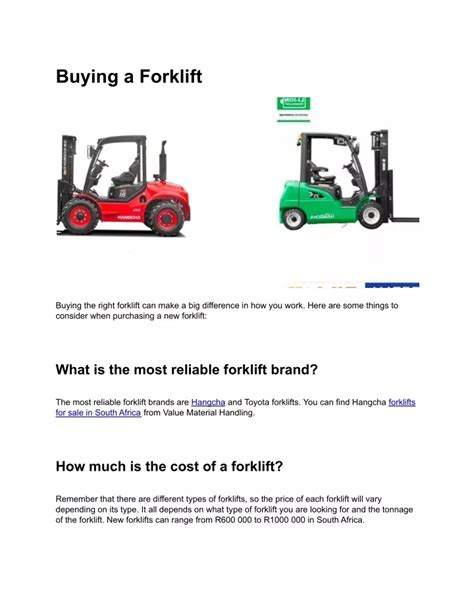 Ppt Buying A Forklift Powerpoint Presentation Free Download Id