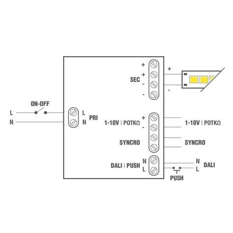 Alimentation Pour Bande Led Lef W Vdc Bouton Poussoir Et Signal