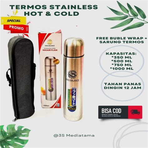 Jual Termos Stainless Steel Hot Cold Premium Tahan 12 Jam Termos 350