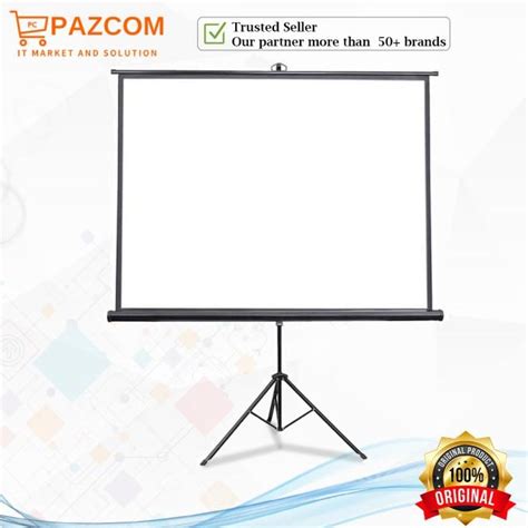 Jual Layar Proyektor Dengan Tripod Screen Projektor 70 Inch Shopee