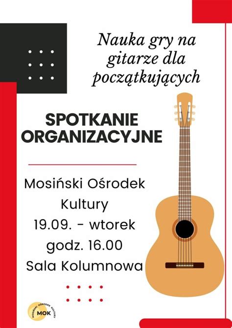 Nauka Gry Na Gitarze Dla Pocz Tkuj Cych Spotkanie Organizacyjne