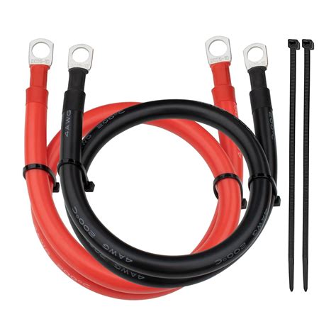 4 Awg Battery Cable Marine Grade Battery Cables 4 Gauge Pure Copper Battery Inverter