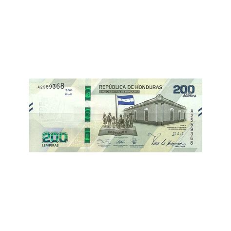 Honduras 200 Lempiras 2021 P New