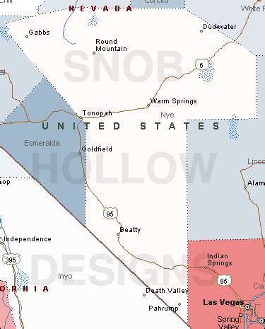 nye county nevada color map