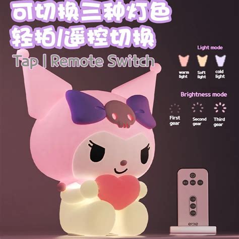 Kawaii Kuromi Sanrio Kuromi Night Light Table Lamp Anime Sanrio Girly