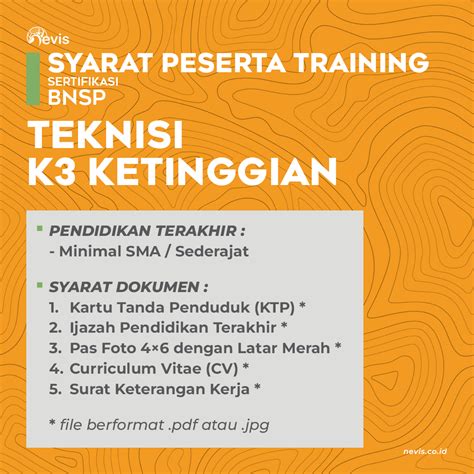 Pelatihan Teknisi K Ketinggian Sertifikasi Bnsp Online Nevis