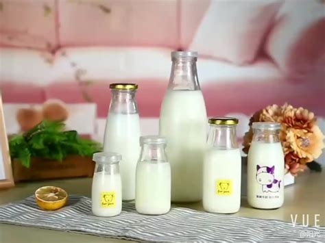 100ml 200ml 250ml 500ml 1000ml Empty Glass Milk Bottle With Plasticplate Cap Juice Beverage