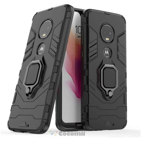 Capa Capinha Anti Impacto Anel Suporte para Moto g7 power película de