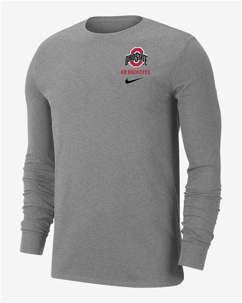 Nike College Dri Fit Ohio State Mens Long Sleeve T Shirt