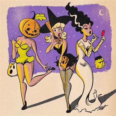 Pin By Bettie Knuth On All Hallows Eve In 2024 Vintage Halloween Art