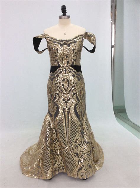 Black And Gold Evening Gowns For Prom From Darius Cordell