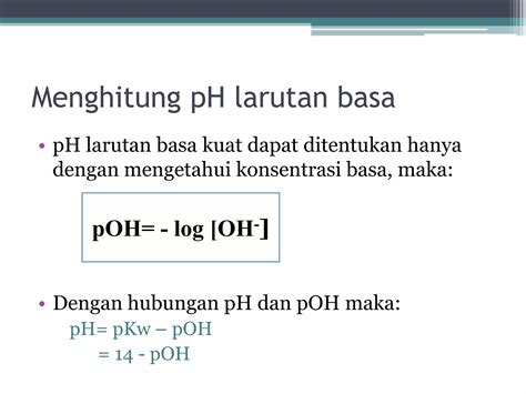 Menghitung P H Asam Dan Basa Ppt