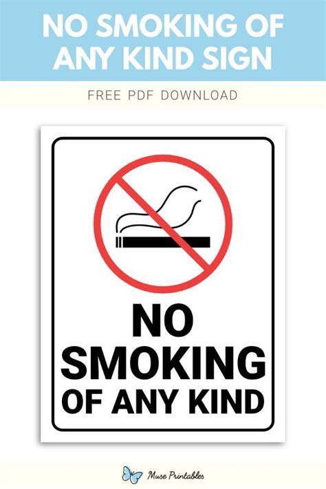 Free Printable No Smoking Signs To Print