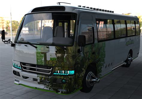 Real Scene Of Toyota Coaster 3d Cgtrader