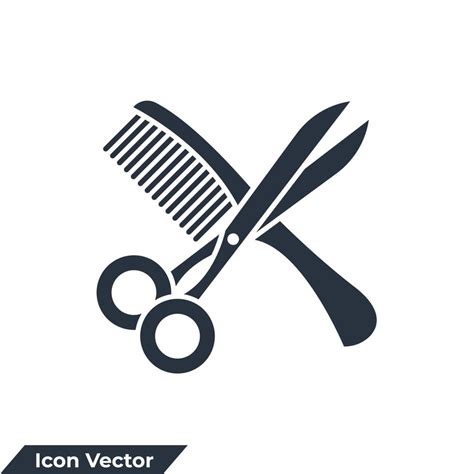 Scissors And Comb Vector