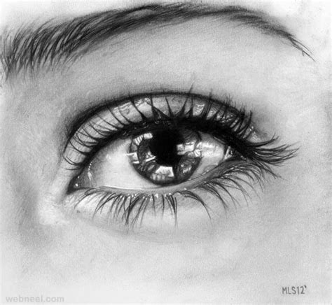 Realistic Eye Pencil Drawing Dehro 3