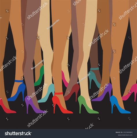 Women Legs High Heels Vector Illustration Stock Vector Royalty Free 2217605893 Shutterstock