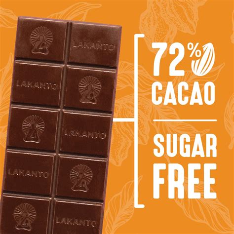 Snapklik Lakanto Sugar Free Orange Dark Chocolate Bars Monk