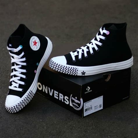 Jual Sepatu Sneakers Wanita Converse Ct As High Vltg Chevron Black