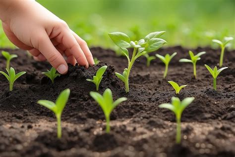 Premium Photo Agriculture Growing Plants Plant Seedling Hand