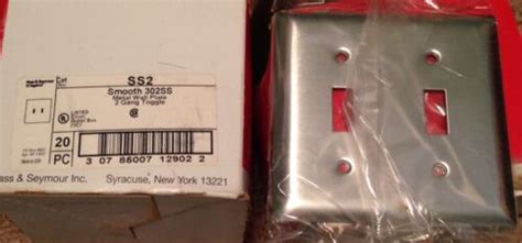 2 Gang Stainless Switch Wall Plate New Pass And Seymour Legrand Ss2 Smooth 302ss Ebay