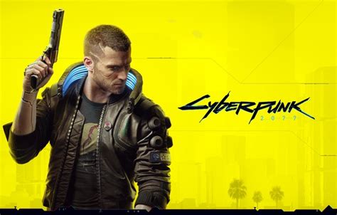 Wallpaper yellow, style, gun, weapons, haircut, jacket, cyberpunk ...