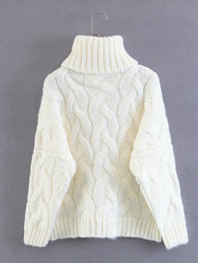 Turtleneck Cable Knit Sweater Fashion Hacks Clothes Knitted Sweaters