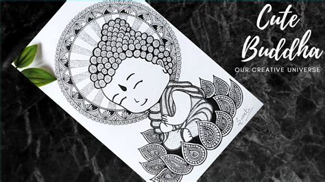 Cute Lord Buddha Mandala Art Cute Buddha Drawing Mandala Art YouTube