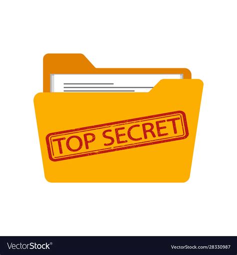 Top secret folder flat Royalty Free Vector Image