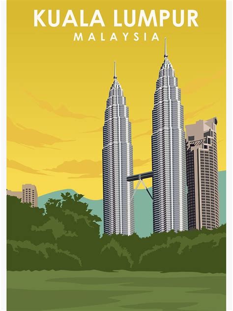 Kuala Lumpur Vintage Travel Poster Ad Poster For Sale By Jornvanhezik