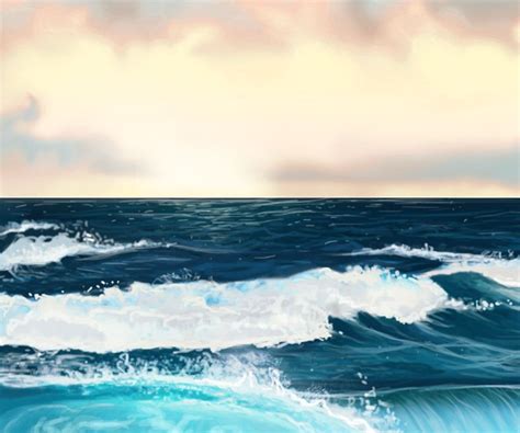 How To Paint Water Waves And The Ocean In Adobe Photoshop Water