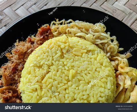 Nasi Kuning Gurih Indonesian Traditional Food Stock Photo 2233134789 ...