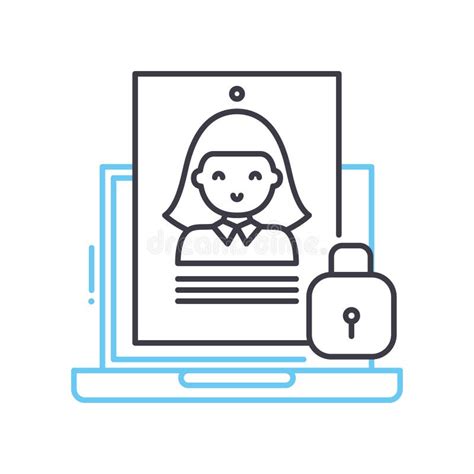 Personal Information Line Icon Outline Symbol Vector Illustration