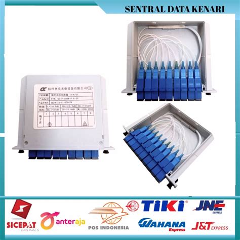 Jual Passive Splitter PLC BOX FO 1 8 SC UPC Fiber Optik Pasif Spliter