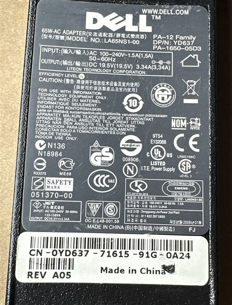 90w Original Dell Ac Charger Power Adapter Genuine E7240 E7250 E7420 E7440 E840 Ebay