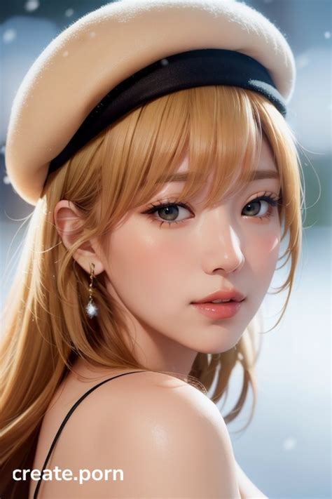 Beret Close Up Blonde Hair Ai Porn