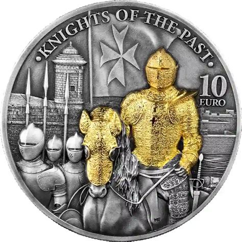 2023 Malta 2 Ounce Knights Of The Past High Relief Silver Coin