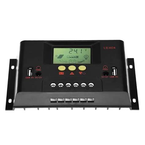 Pwm 30a Solar Charge Controller 12v 24v Auto Switch Lcd Dual Usb Solar Panel Discharge Regulator