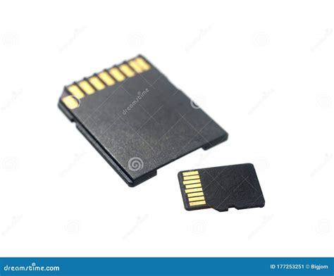 Sd Card Isolated On White Background Stock Image Image Of Color