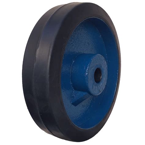 Roda De Ferro Revestida Em Borracha 8X2 Furo Passante 7 8 RB8X2F78