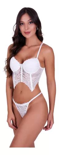 Kit 10 Conjunto De Lingerie Sutiã Corpete Calcinha Fio