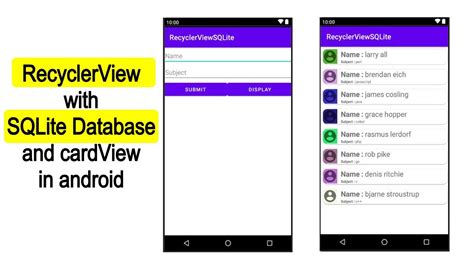 Android Studio Recyclerview With Sqlite Database And Cardview Youtube