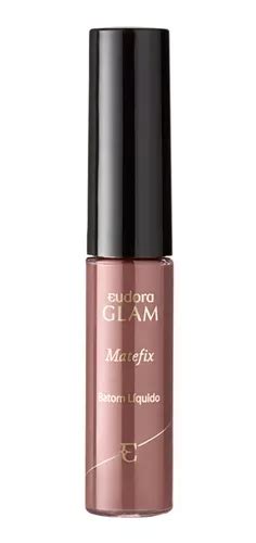 Labial Eudora Glam Batom Líquido Matefix color nude terracota mate