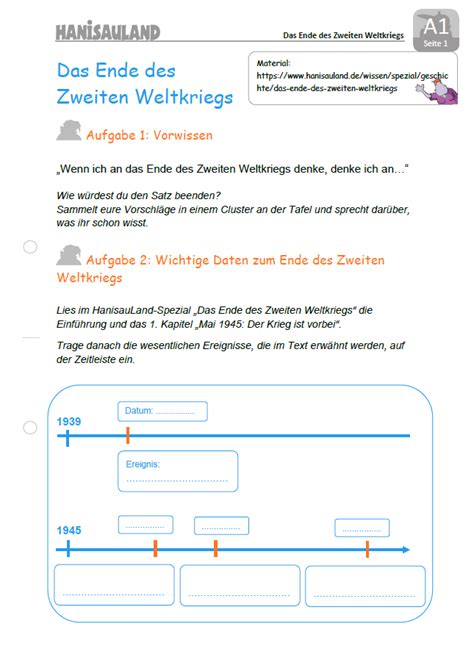 Arbeitsbl Tter Ende Des Zweiten Weltkriegs Politik F R Kinder